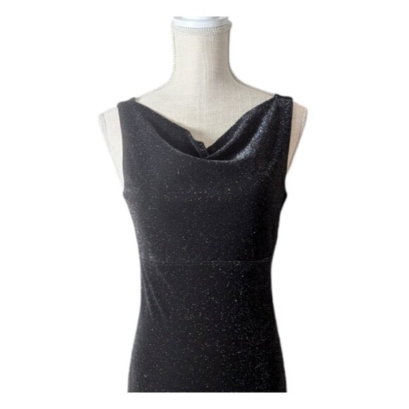 Cleo Petites Metallic Knit Sparkle Dress - Picture 2 of 5